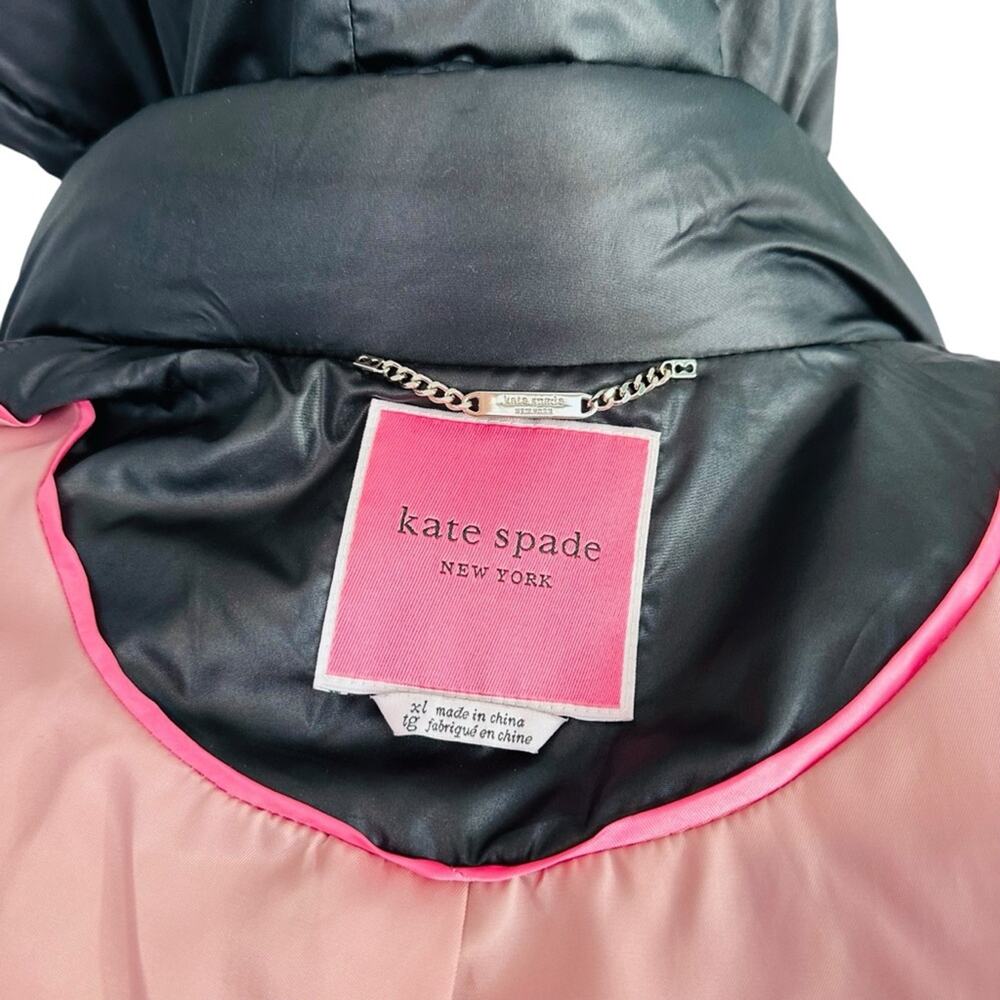 Kate Spade - Hooded Quilted Jacket, size XL, Black - Picture 9 of 12